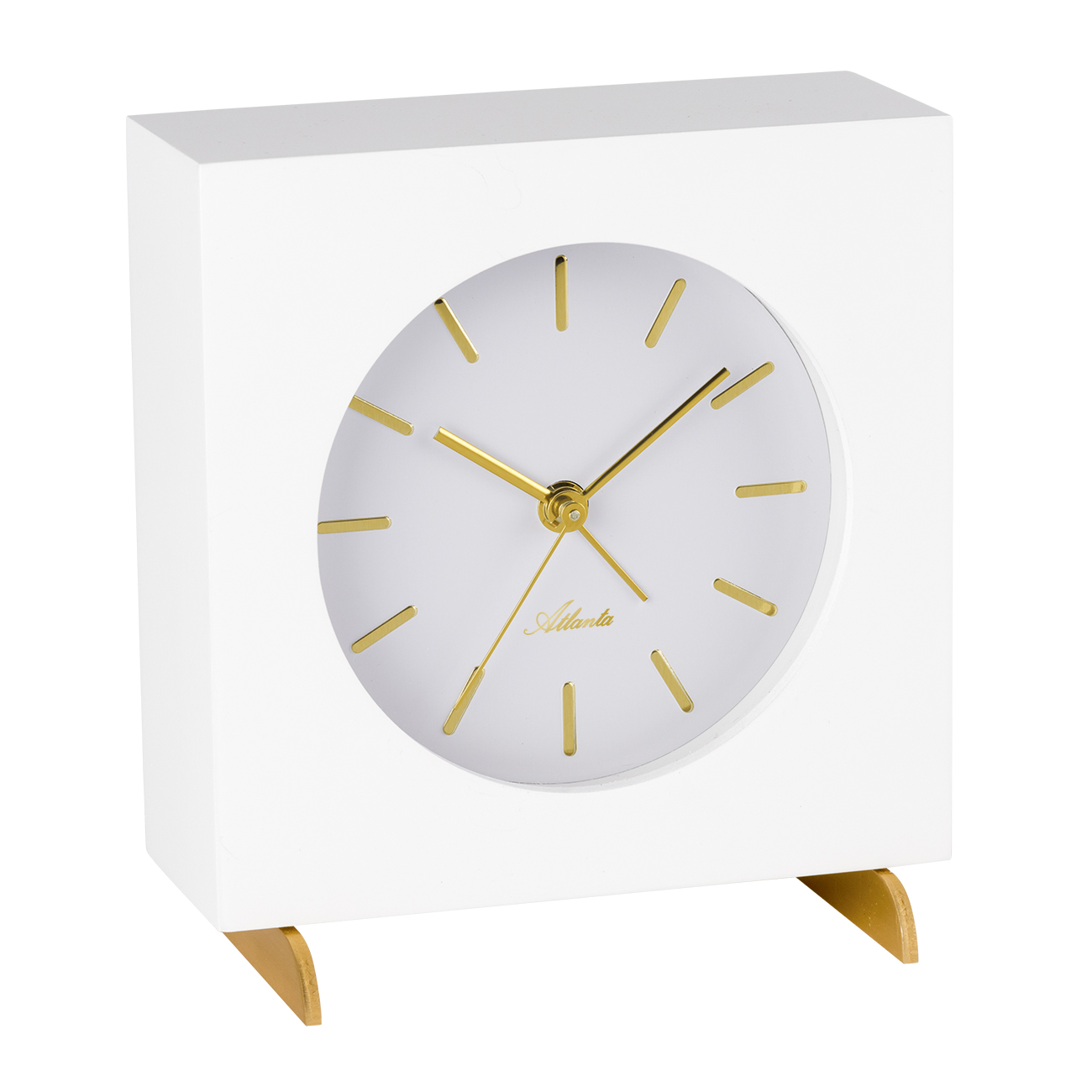 Atlanta 3104/0 Horloge de bureau quartz blanc