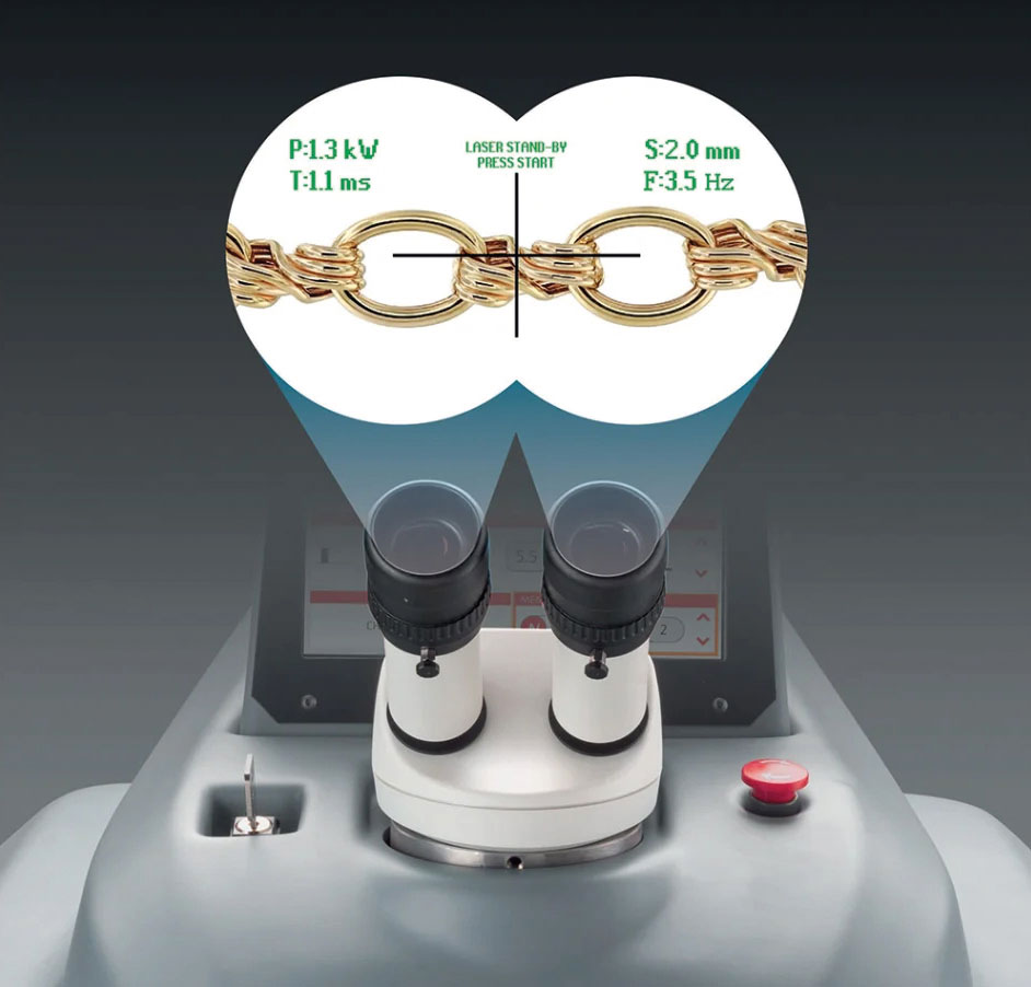 Head-up-Display für Schweißlaser Mega