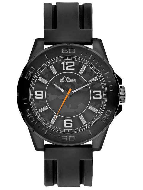 s.Oliver bracelet-montre plastique PU noir SO-2220-PQ