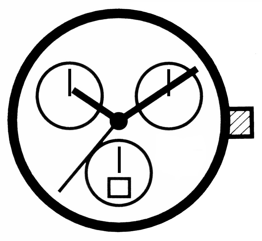 Kleinuhrwerk Quarz ETA 251.274, H2, Std.-H 2,27 KLS, D6, CHR
