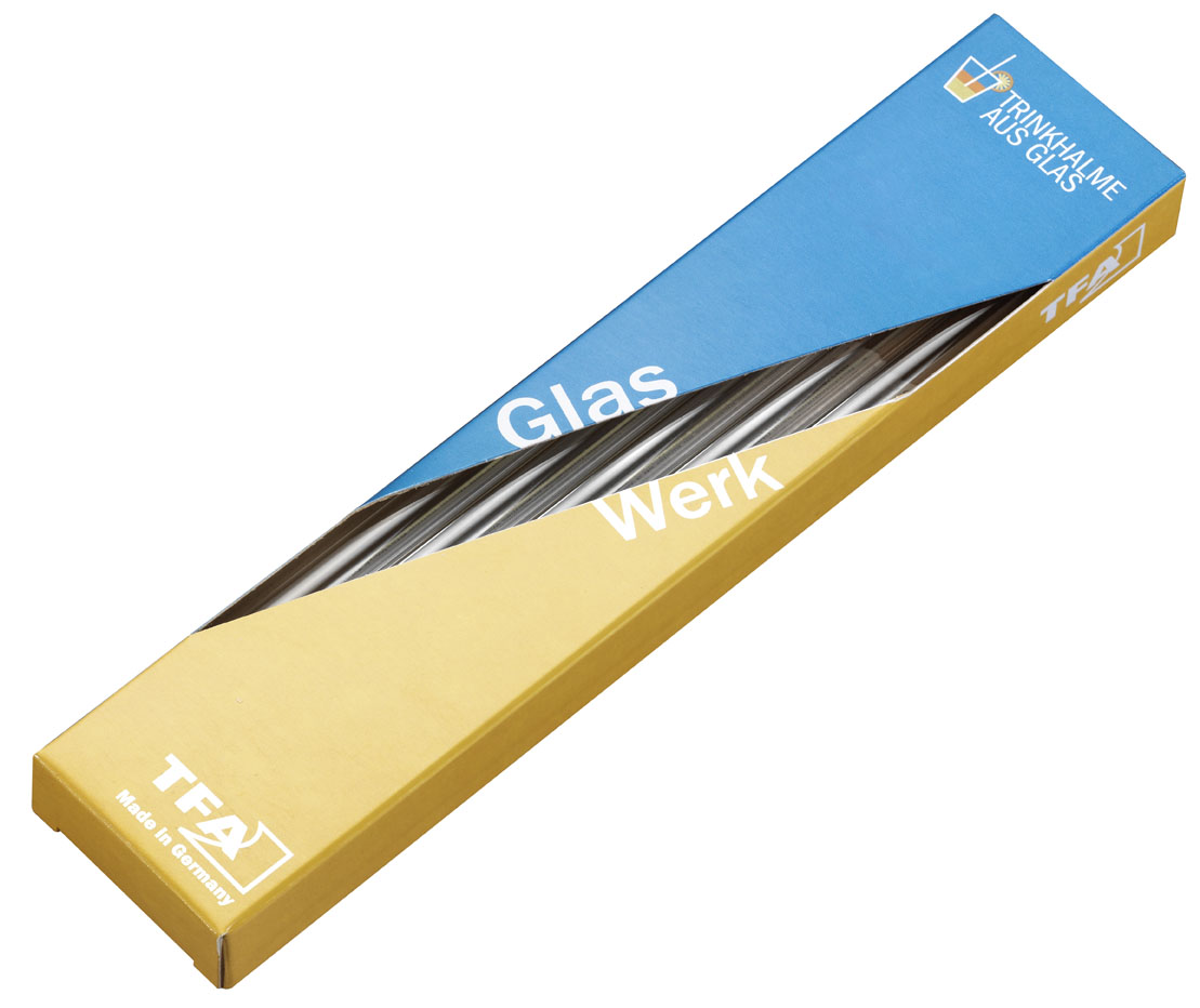 Pailles en verre, Ø 8mm, longueur 20cm