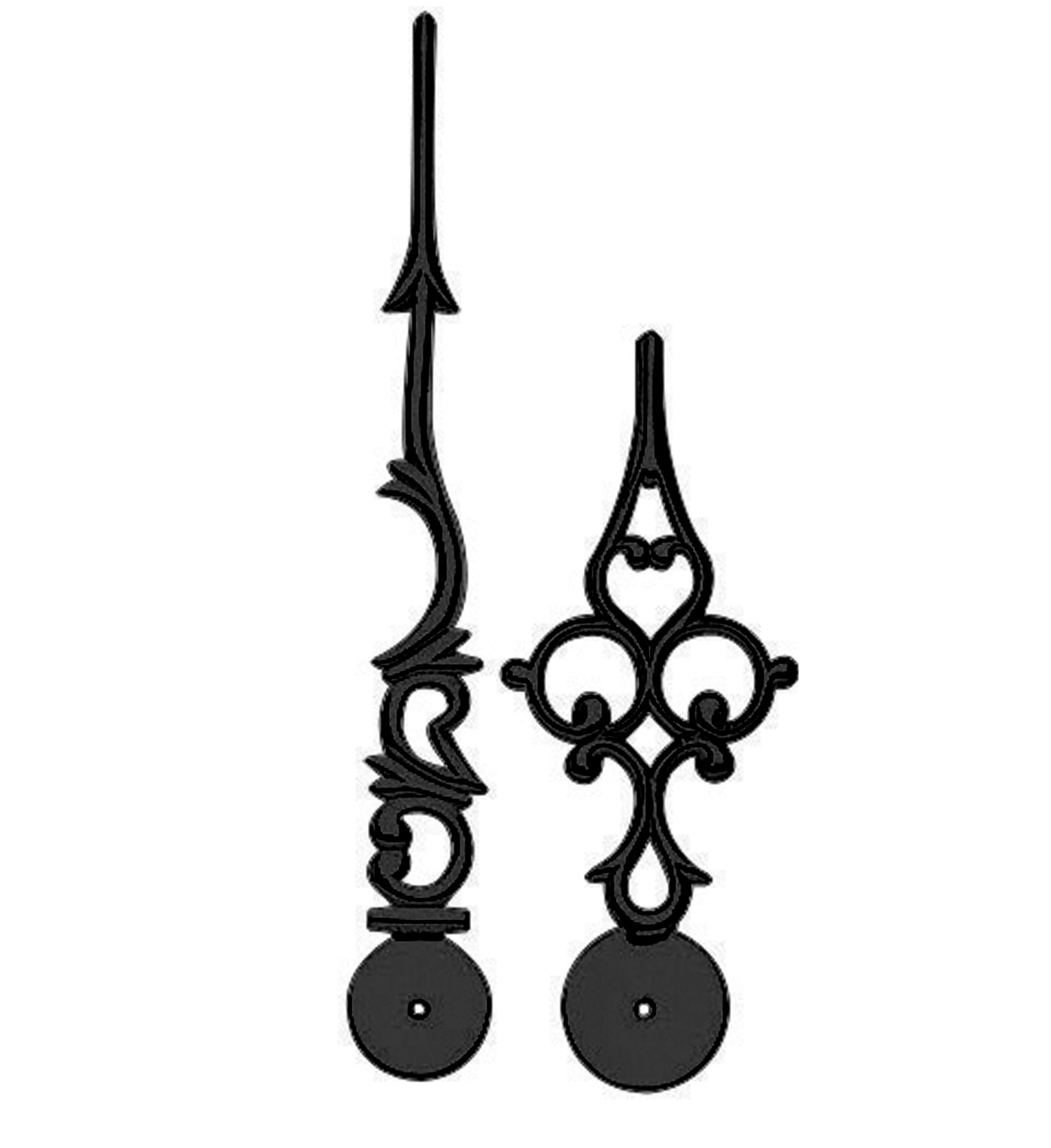 Paire d'aiguille Eurocode Antique noir Long.:76mm