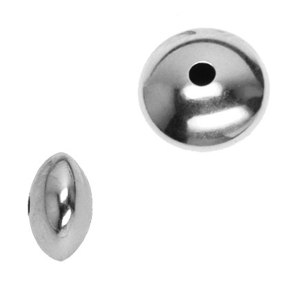 Linse Silber 925/- poliert, rund Ø 10,00mm