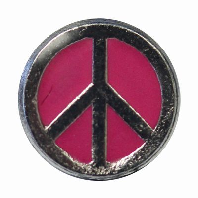 Erstohrstecker System 75 rosé Novelty Motivstecker Peace Zeichen Studex