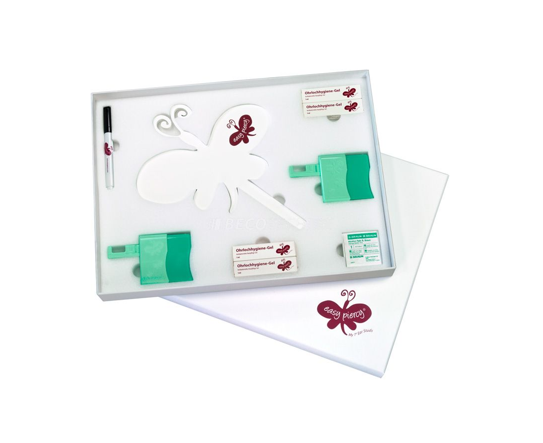 Ohrlochstech-Set mit 2 Ohrlochstechgeräten und Zubehör Easy Piercy