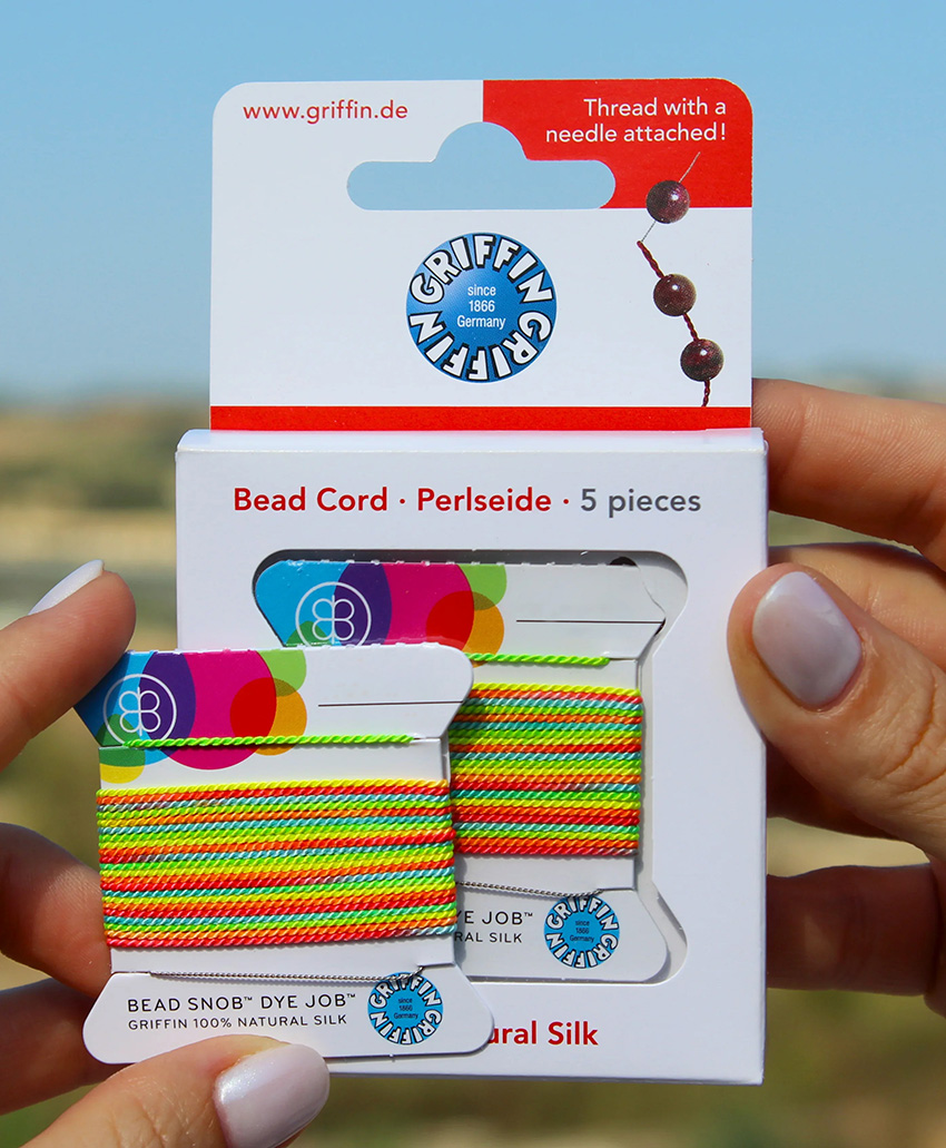 Perlseide Rainbow Neon Griffin 0,45mm, 5er-Pack