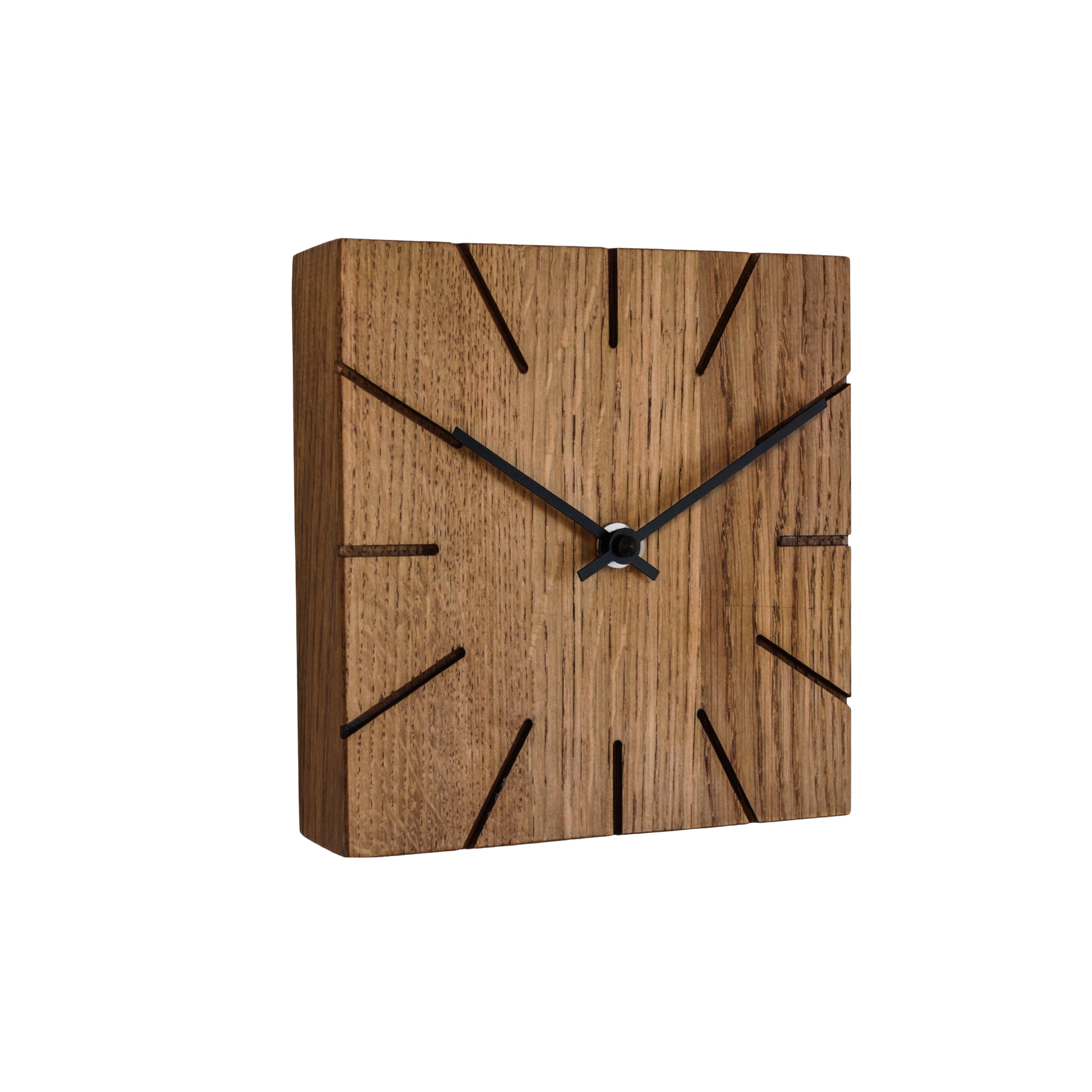 AMS natuhr Quarz-Wand-/Tischuhr Beam, Eiche dunkel W8003D