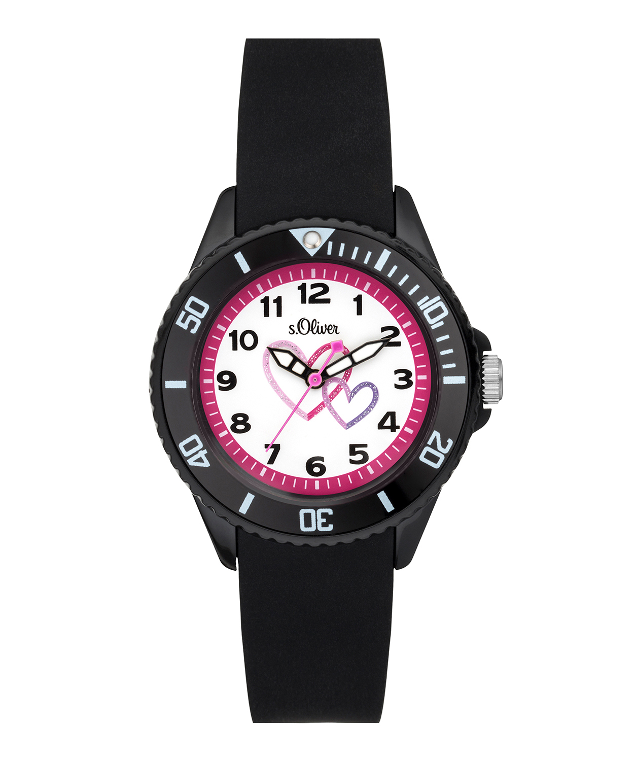 s.Oliver bracelet de montre silicone noir SO-3633-PQ