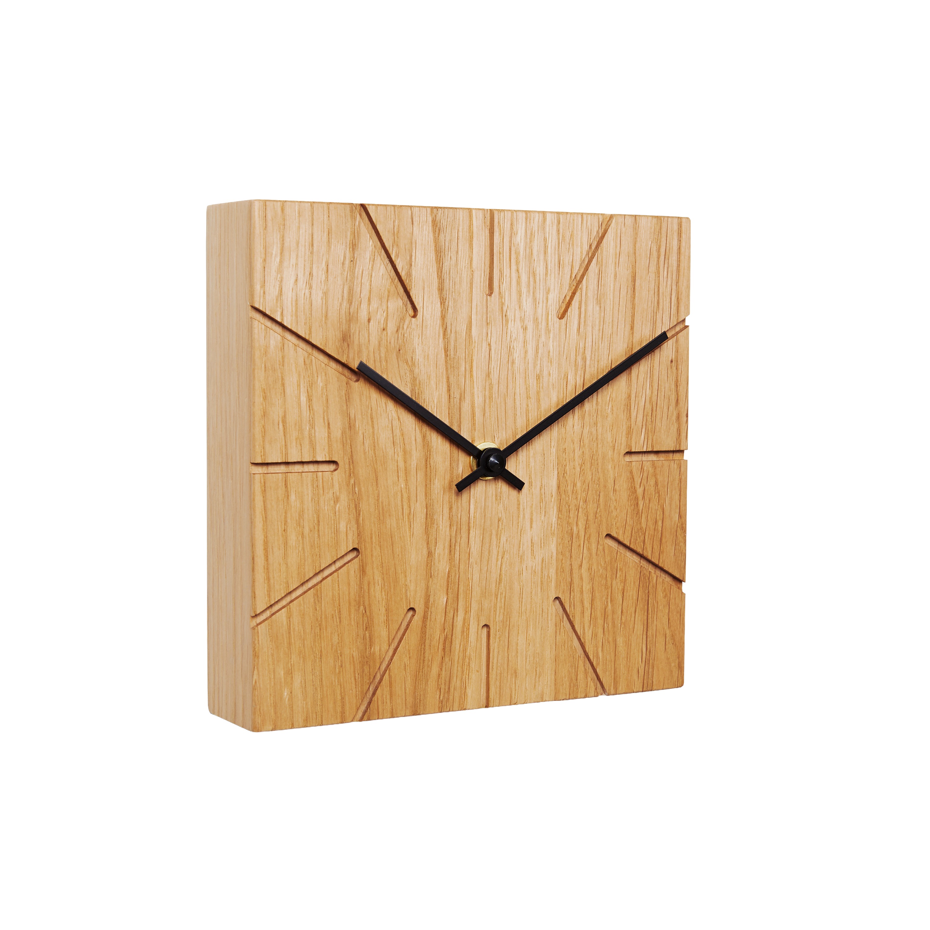 AMS natuhr Quarz-Wand-/Tischuhr Beam, Eiche W8003