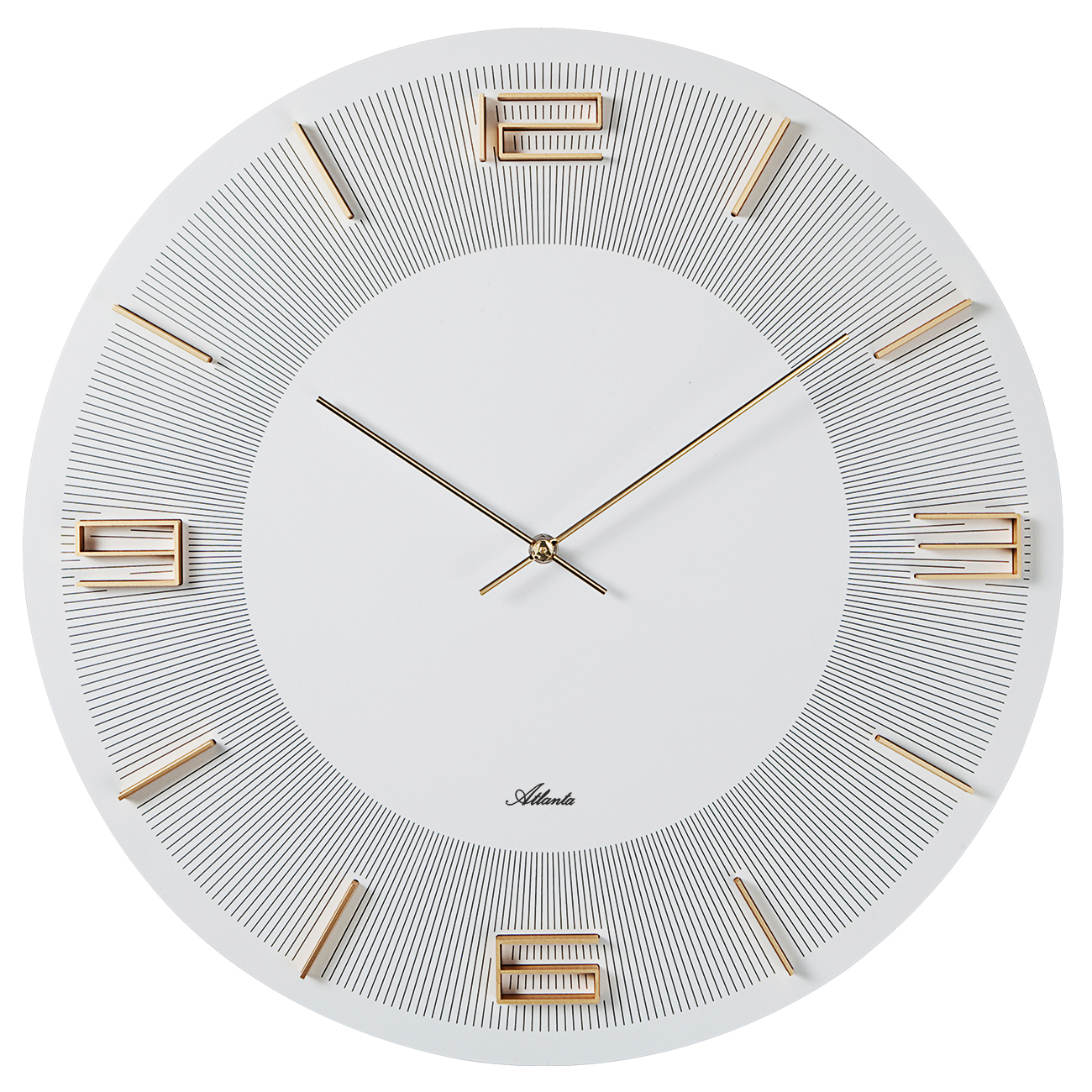 Atlanta 4470/0 blanc/noir pendule murale