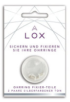 LOX - Sécurité pour boucles d'oreilles hypoallergéniques, argentées
