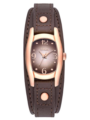 s.Oliver bracelet-montre en cuir brun SO-2928-LQ