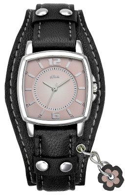 s.Oliver bracelet-montre en cuir noir SO-1942-LQ