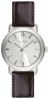 s.Oliver bracelet-montre en cuir brun SO-1900-LQ