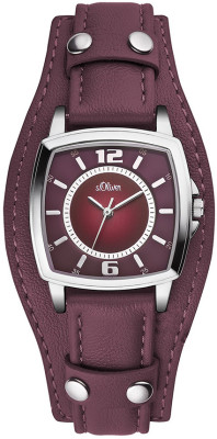 s.Oliver bracelet-montre en cuir rose SO-2786-LQ