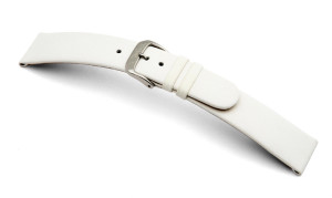 Bracelet-montre en cuir Merano 19mm blanc lisse