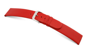 Bracelet-montre en cuir Merano 20mm rouge lisse