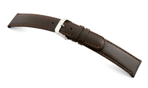 Bracelet-montre en cuir Phoenix 12mm moka lisse