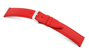 Bracelet-montre en cuir Arezzo 16mm rouge, lisse