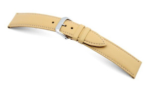 Bracelet-montre en cuir Arezzo 16mm sable, lisse