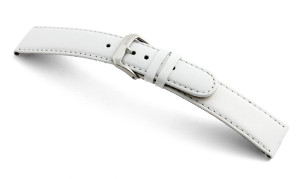 Bracelet-montre en cuir Phoenix 22mm blanc lisse XL
