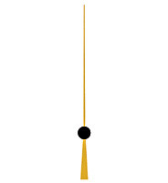 Trotteuse pour mouvements de pile, fil jaune/noir, L. d'aiguille: 80mm