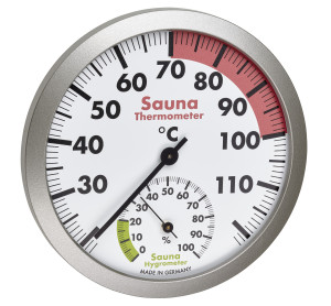 Thermomètre-hygromètre de sauna, Ø 120 mm
