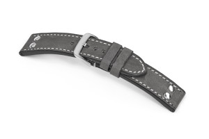 Bracelet en cuir Rockford 24 mm gris pierre
