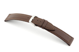 Bracelet-montre en cuir Laguna 18mm moka imperméable