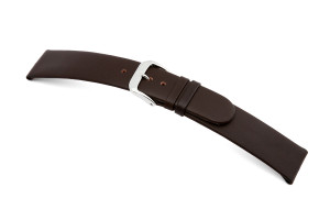 Bracelet-montre en cuir Merano 18mm moka lisse