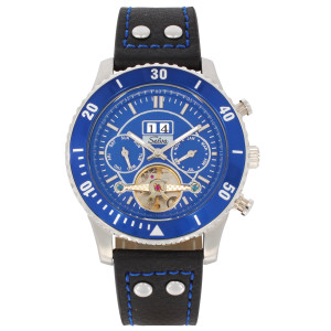 SELVA Herren-Armbanduhr »Vito« - Big Date - blau