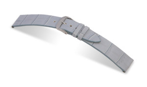 Bracelet-montre en cuir 14mm bleu clair  avec marque d'alligator