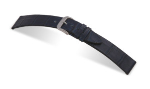 Bracelet-montre Charleston 18mm bleu marine avec marque d'alligator