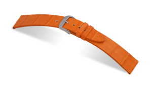 Lederband Charleston 16mm orange mit Alligatorprägung