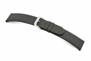 Bracelet-montre en cuir Merano 20mm gris lisse XL