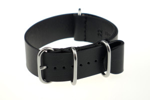 Bracelet-montre de soyage Atlanta 22mm noir