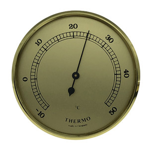 Thermometer Einbau-Wetterinstrument Ø 85mm, gold
