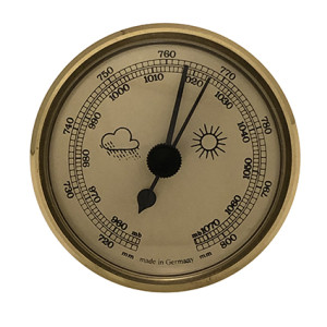 Barometer Einbau-Wetterinstrument Ø 85mm, gold