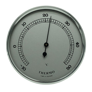 Thermometer Einbau-Wetterinstrument Ø 85mm, silber