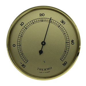 Thermometer Einbau-Wetterinstrument Ø 65mm, gold