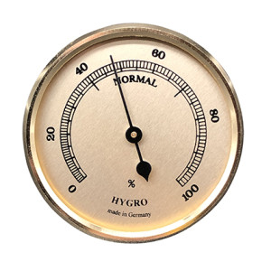 Hygromètre instrument météo pour monter Ø 65mm, doré
