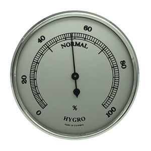 Hygromètre instrument météo pour monter Ø 65mm, argenté