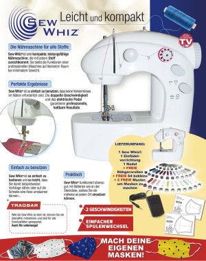Nähmaschine Sew Whiz® inklusive Netzadapter