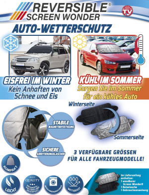 Autoschutzmatte - Eisfrei im Winter - Kühl im Sommer - Größe 130x100cm