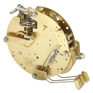 Table clock movement Hermle 130-020, 8 days, floating balance, stroke on gong