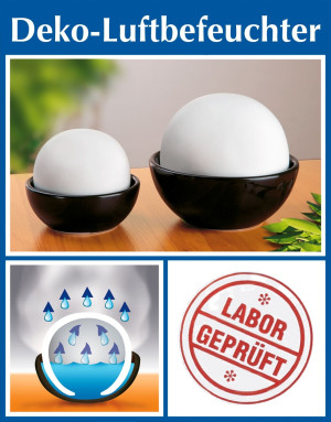 Decorative humidifier, 2-part - for a pleasant room climate