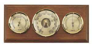 Weather station Made in Germany, rustic oak - horizontal design