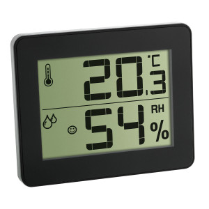 Digitales Thermo-Hygrometer, schwarz