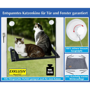 Cat hammock XXL including winter edition - cat cinema guaranteed!