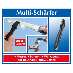 Multi sharpener - for hobbies, household, garden - super sharp